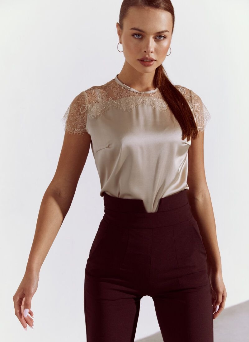 Blouse with French lace