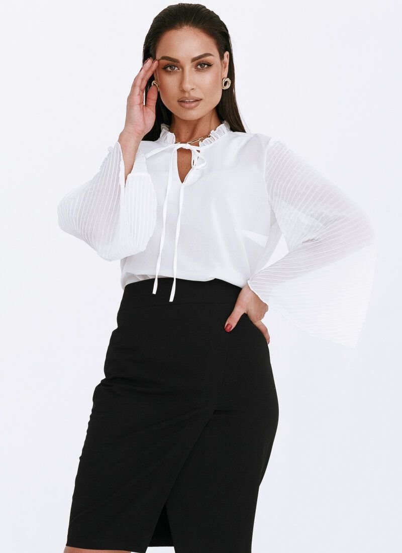 Airy white chiffon blouse