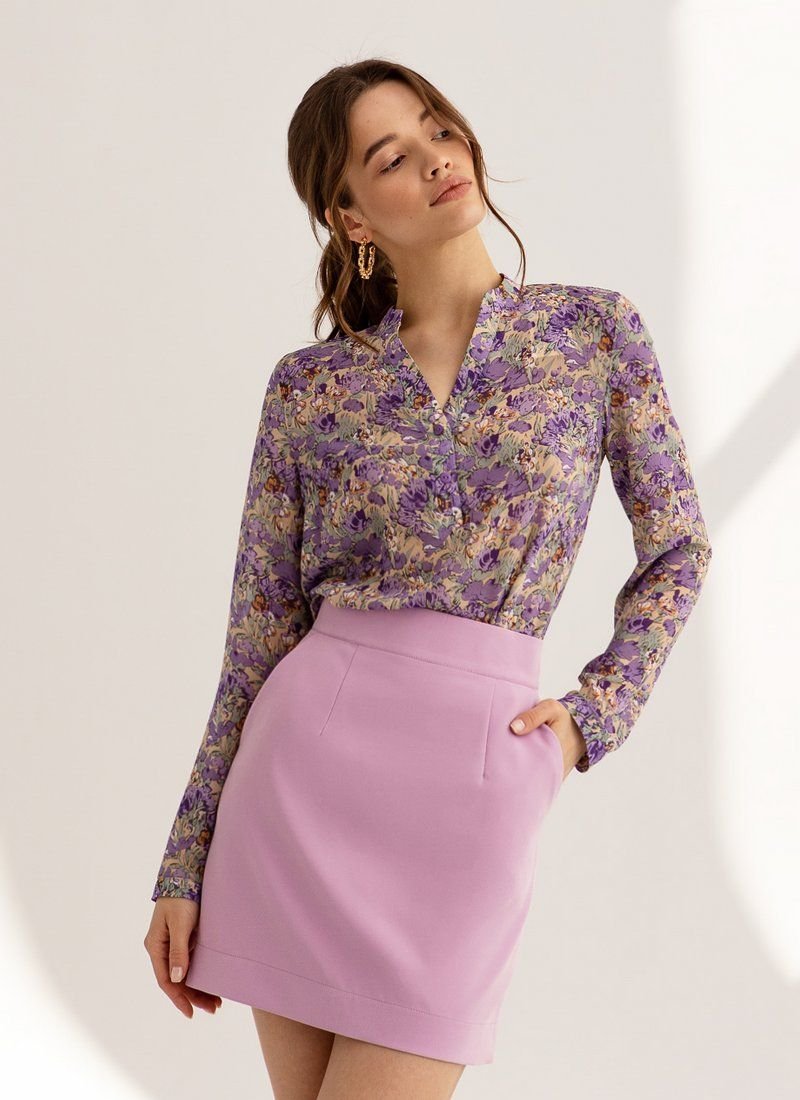 Chiffon blouse in floral print