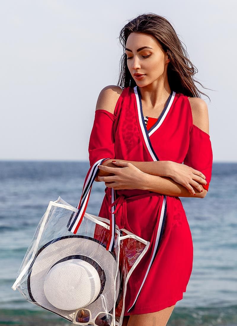 Chiffon tunic with bag