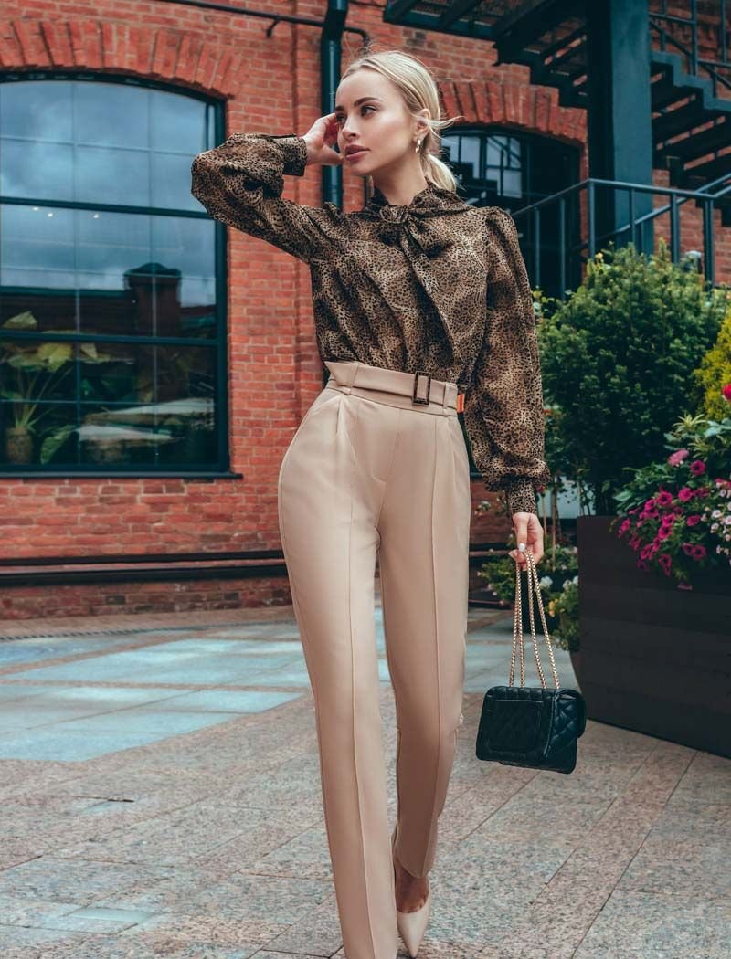 Classic beige trousers