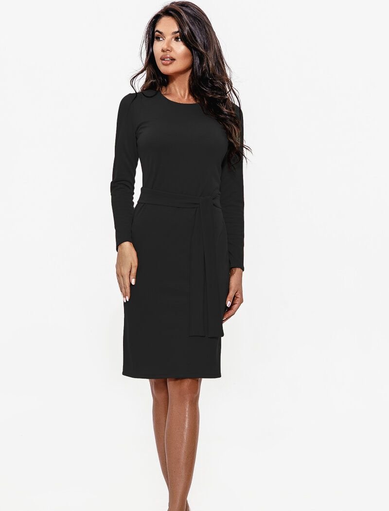 A dress of a restrained cut