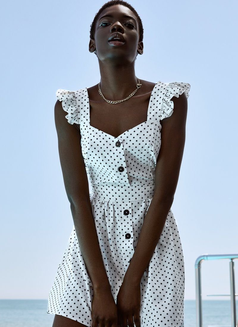 Mini sundress in pea print