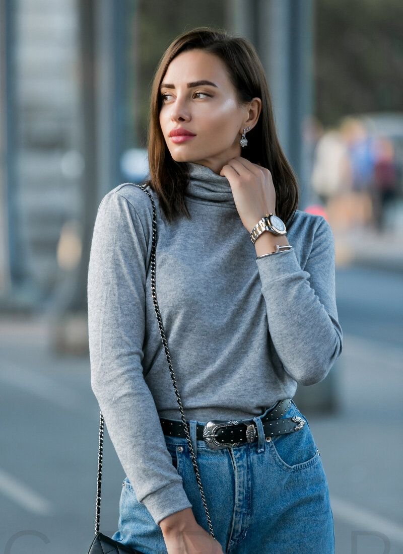 Light grey turtleneck