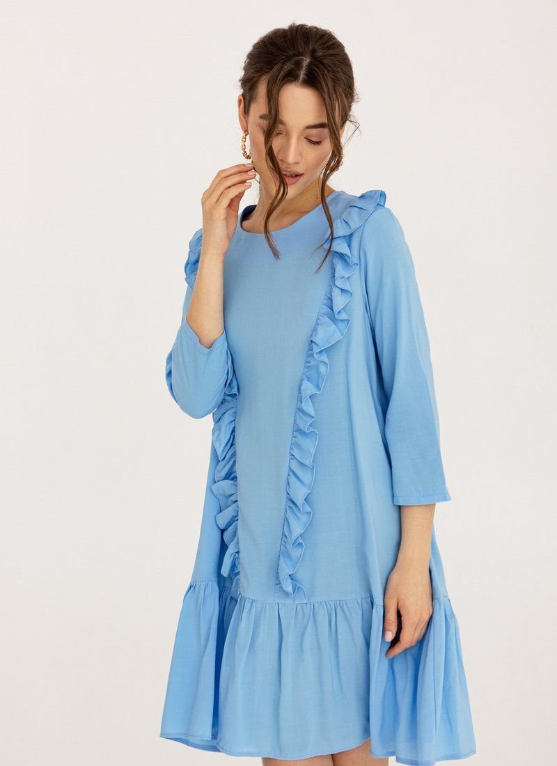 Blue dress with ruffles