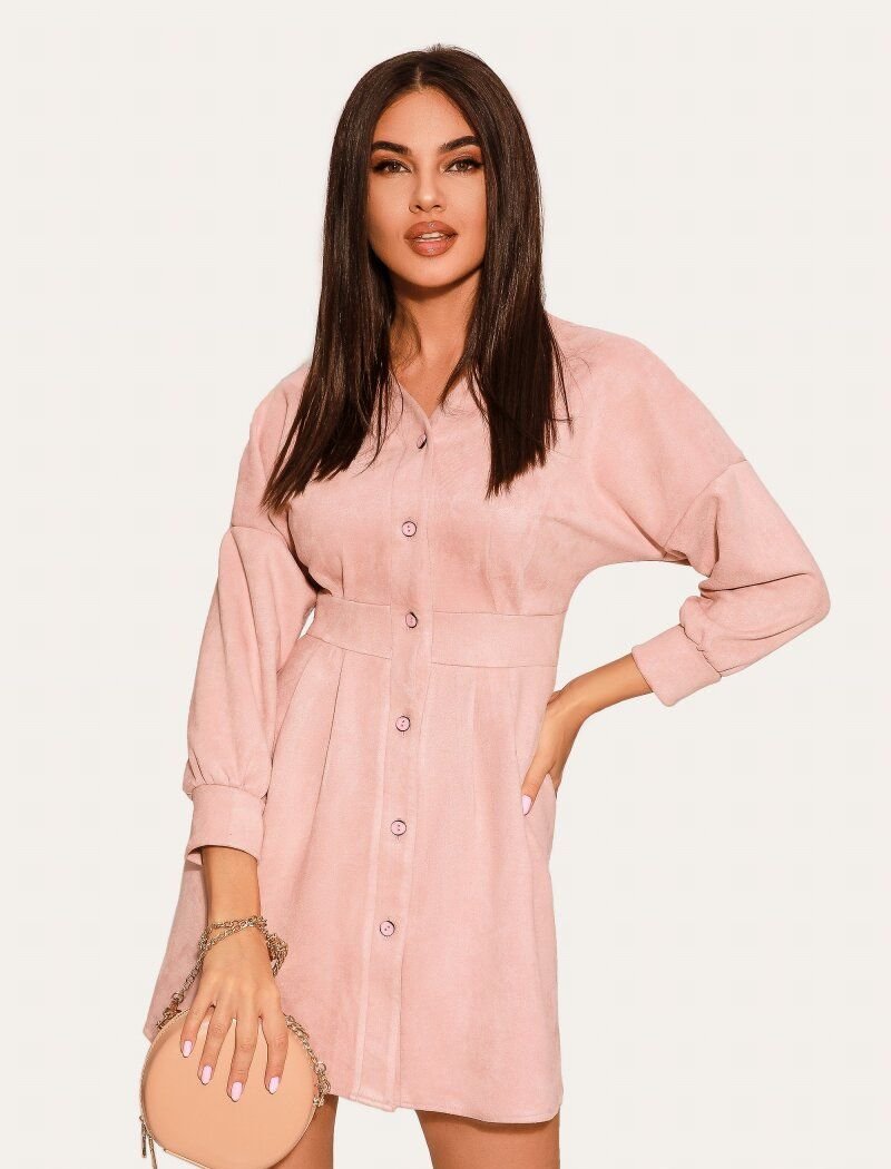 Short suede dress