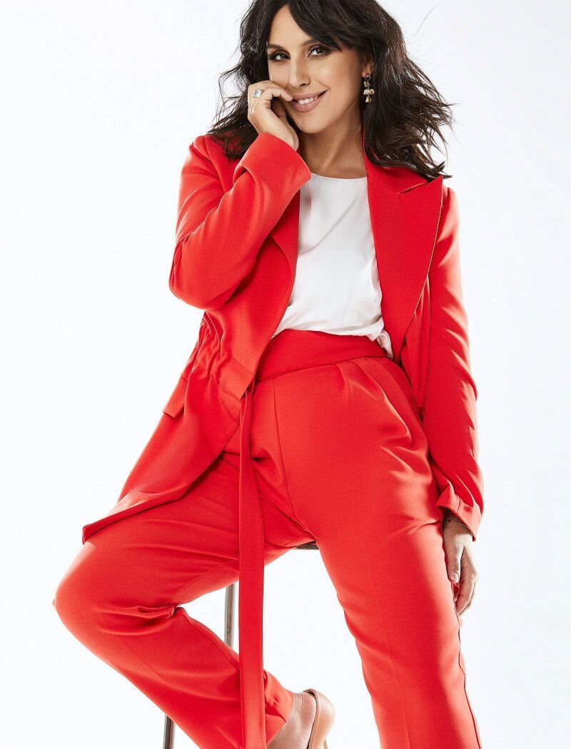 A spectacular jacket of a juicy shade