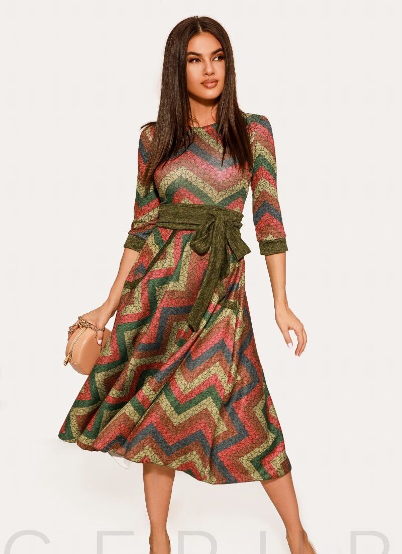 Abstract Print Dress