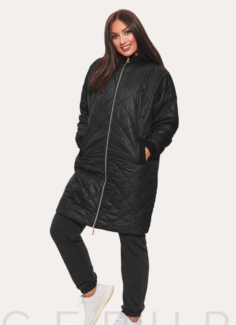 Quilted elongated jacket