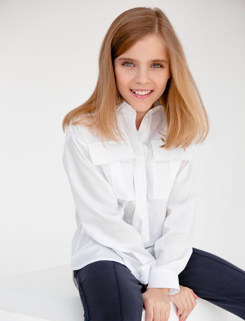 School white shirt with pockets