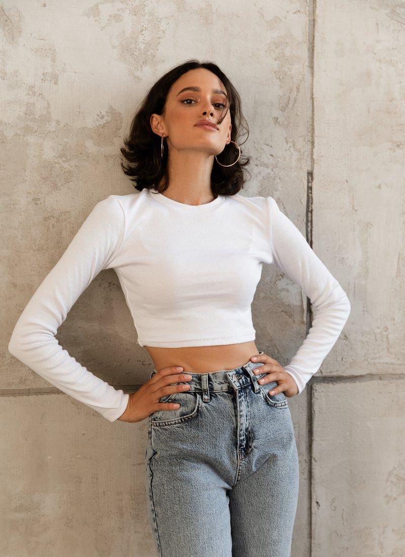 White ribbed longsleeve