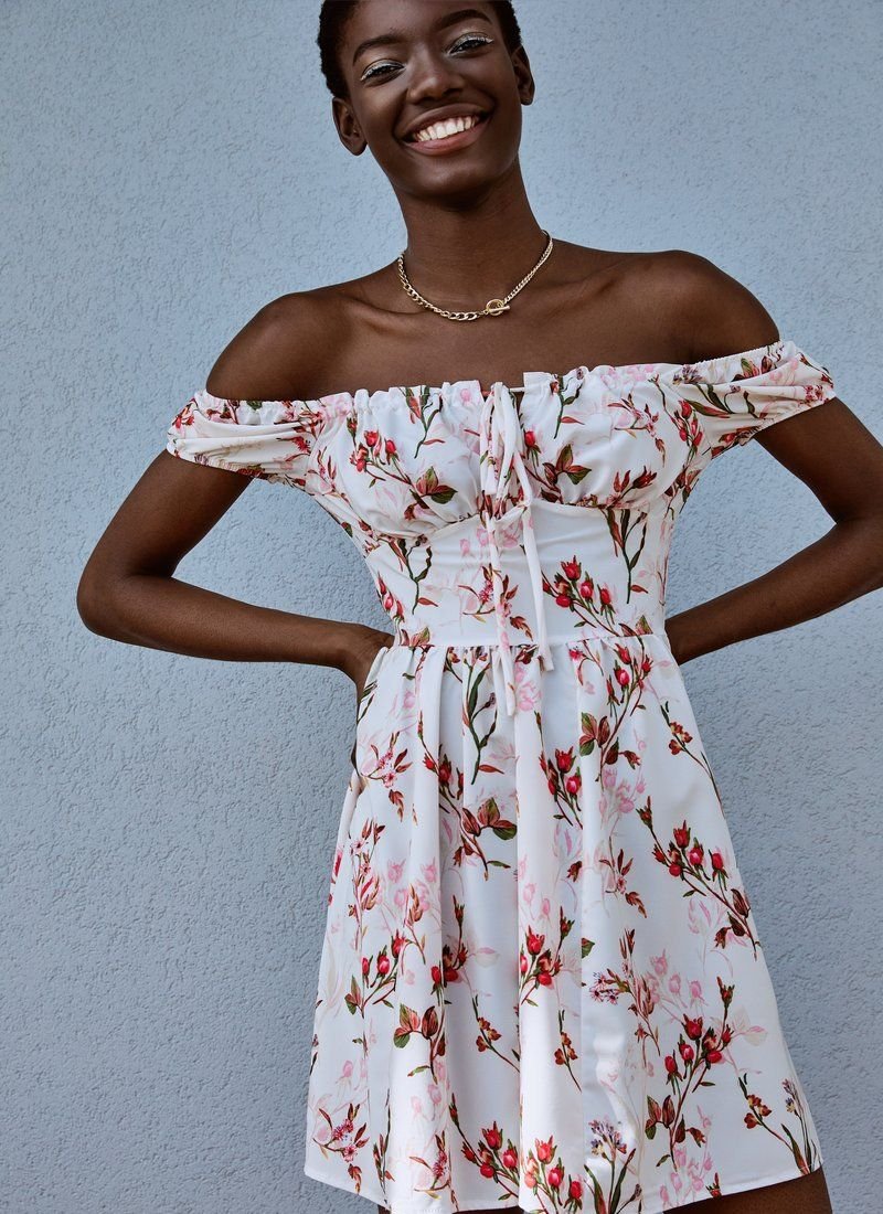 Mini dress in floral print