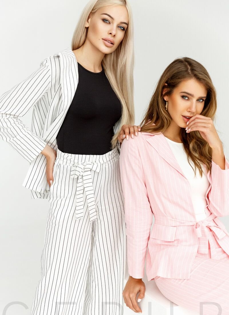 Striped Linen business suit