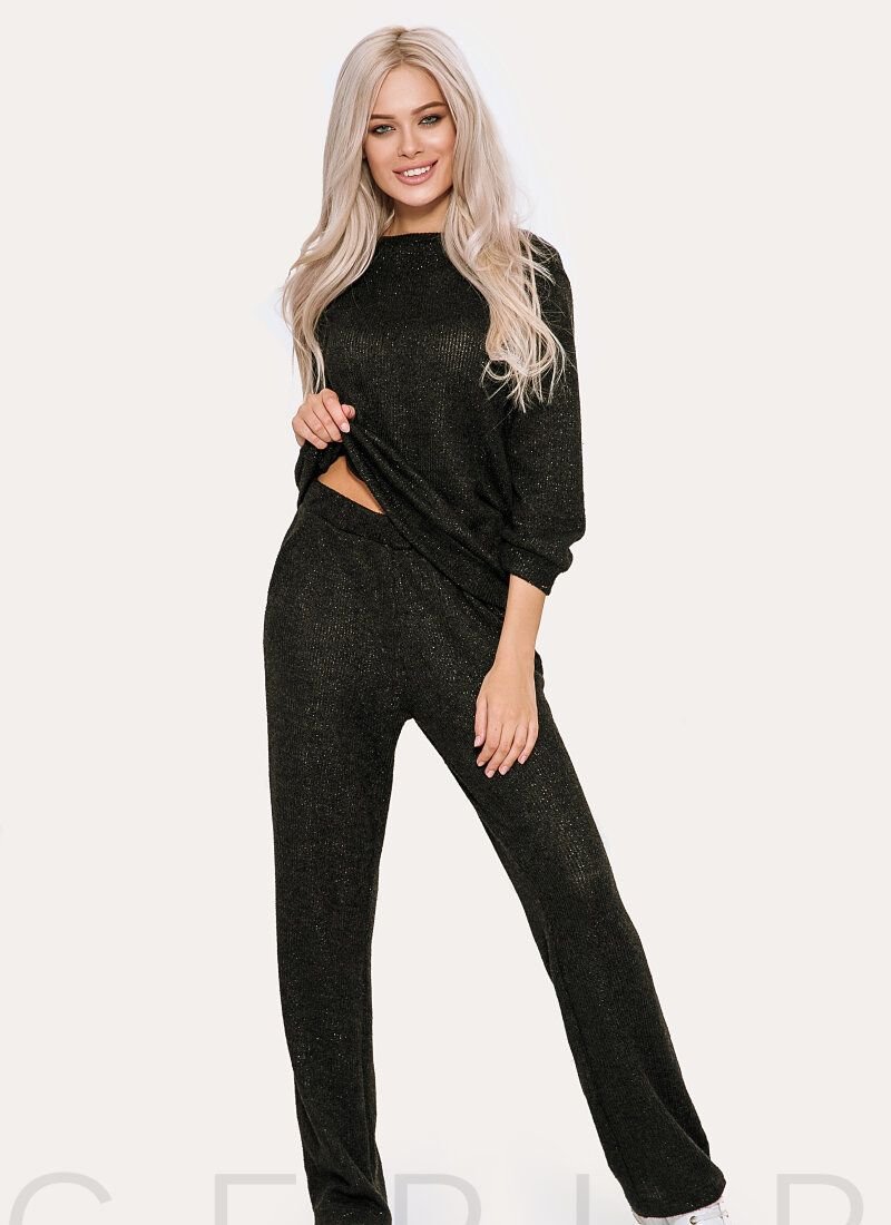 A loose-fitting suit