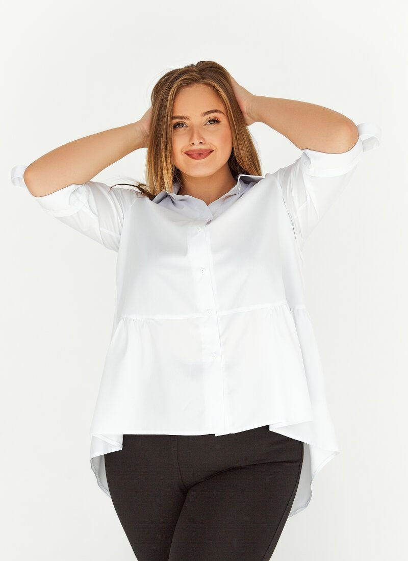 White Asymmetrical Shirt