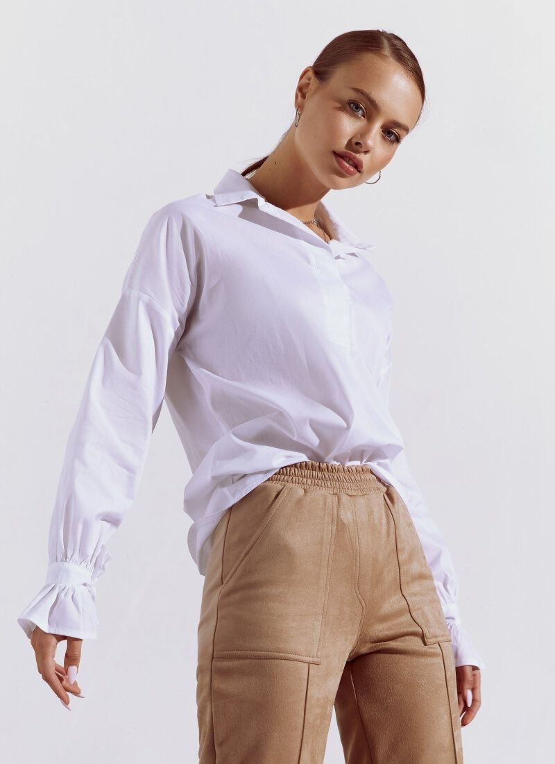 White shirt with a loose fit