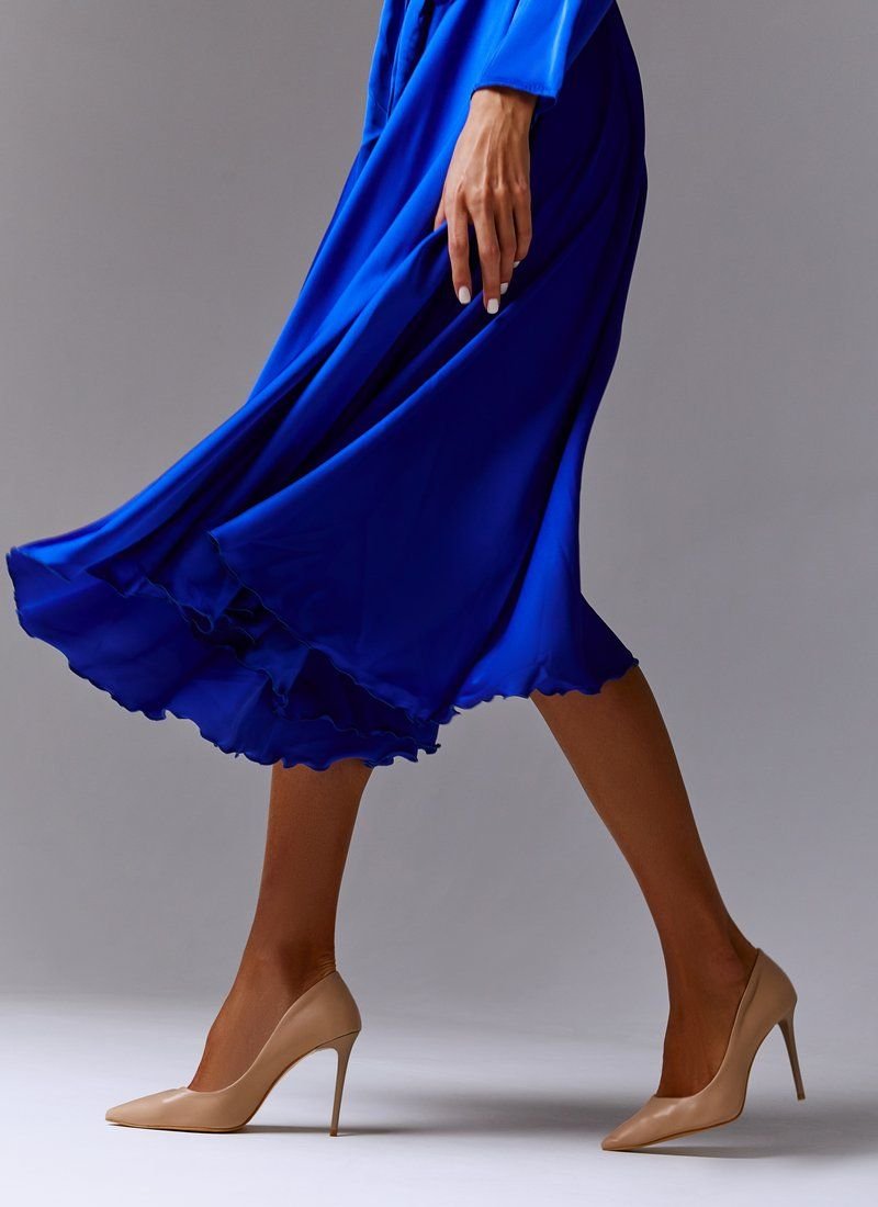 Classic beige eco-leather pumps