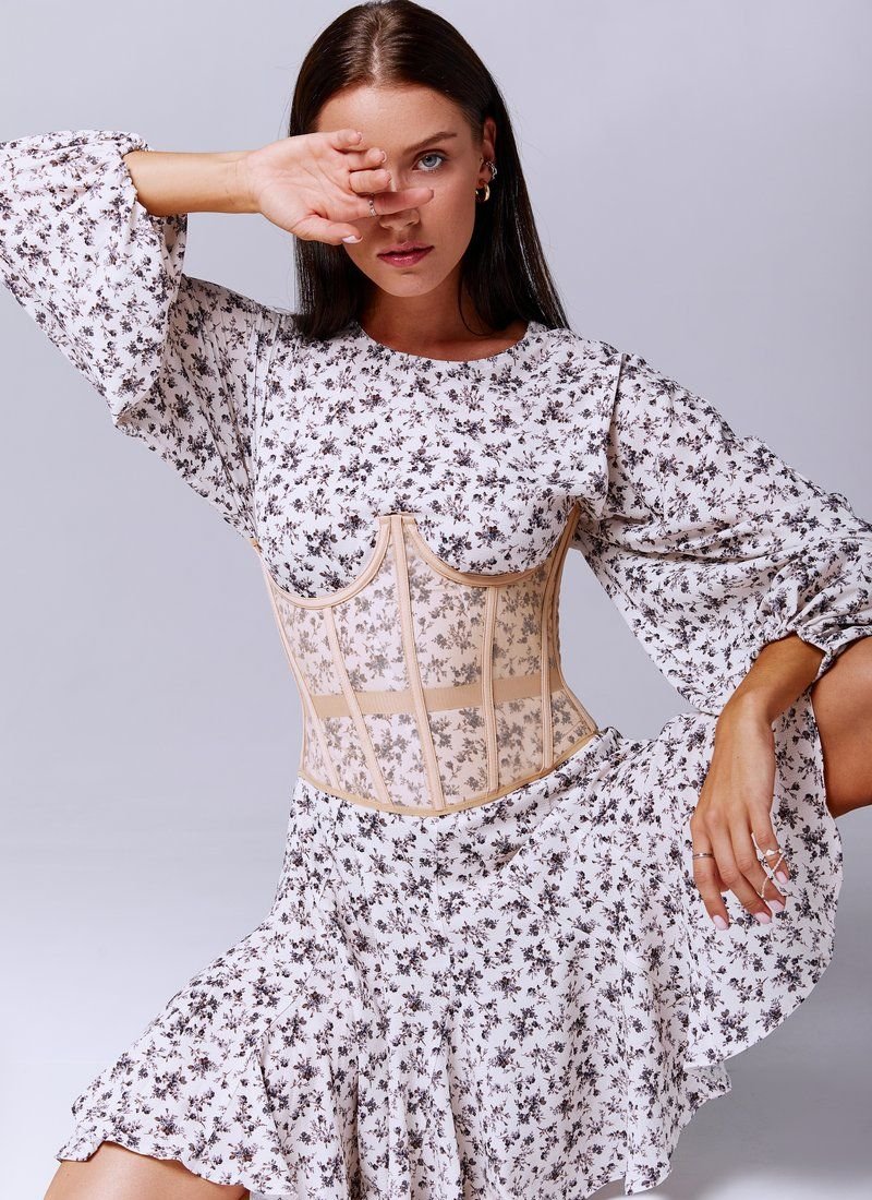 Floral Chiffon Milk Dress