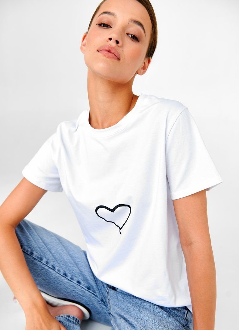 White Printed T-shirt