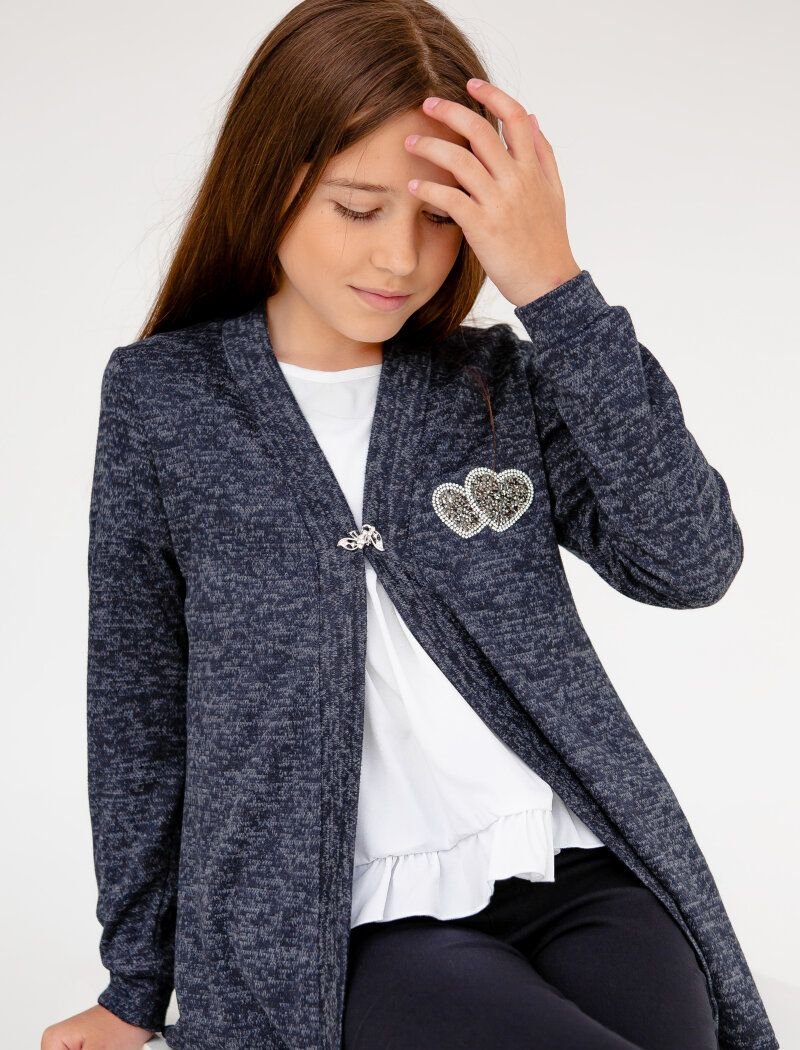 Blue cardigan made of soft fabric