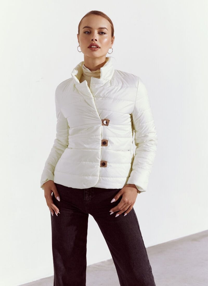 Quilted jacket in a milky shade