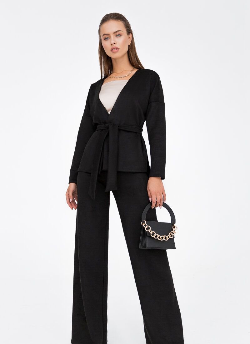 Black Suede Pantsuit