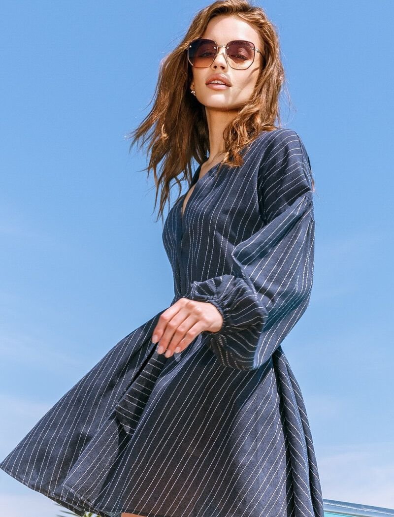 Mini dress with long sleeves