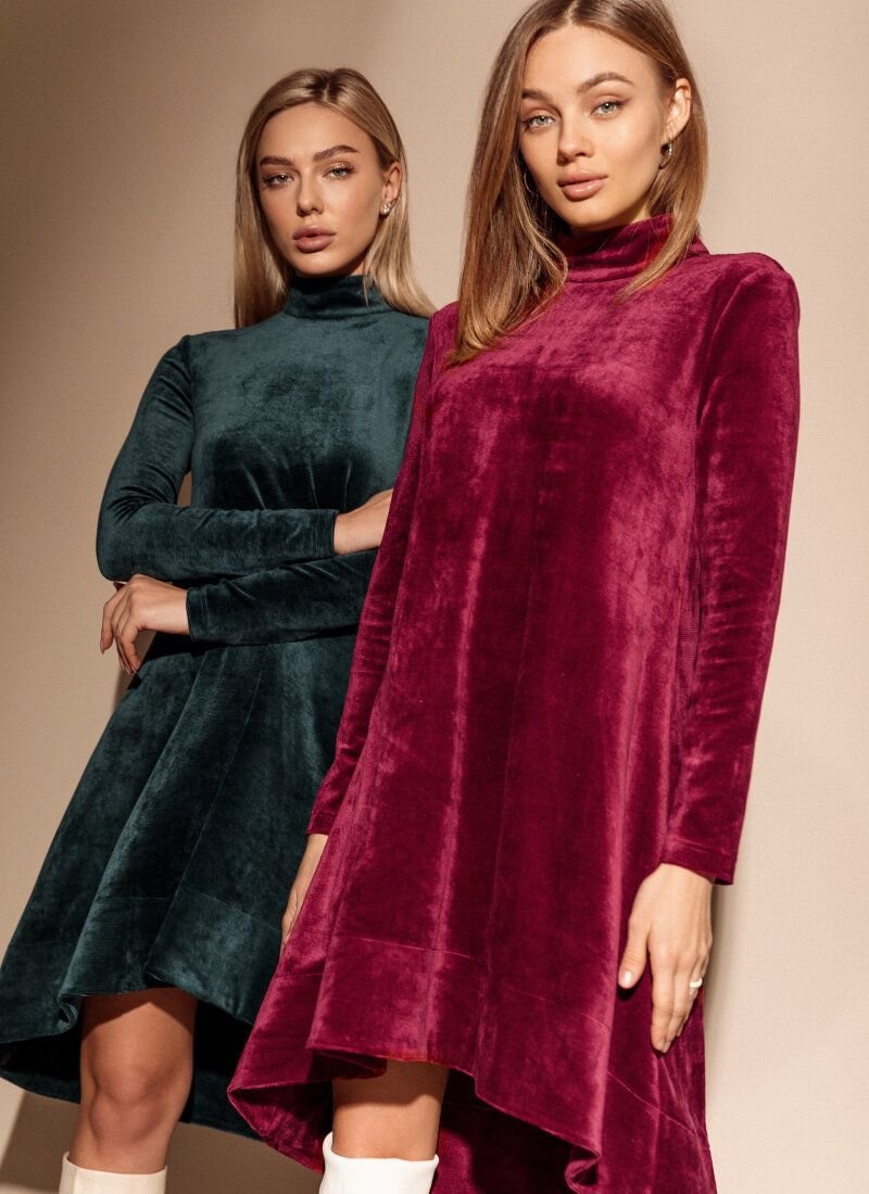 Loose corduroy dress