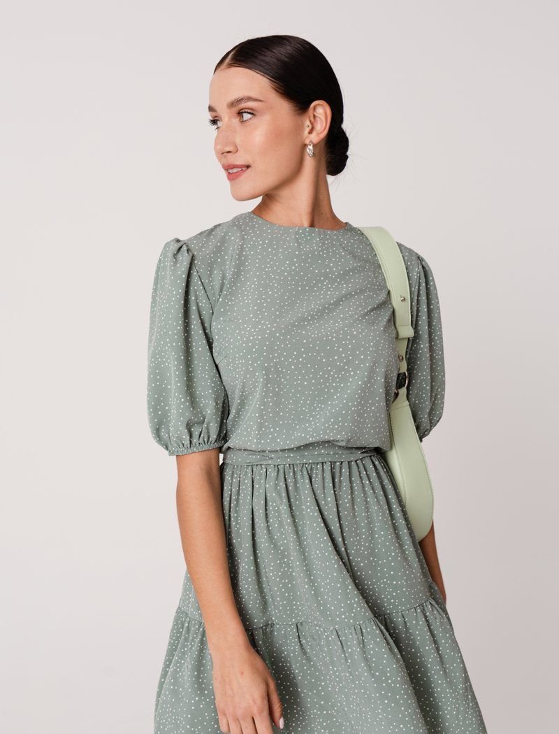 Casual dress with polka dots