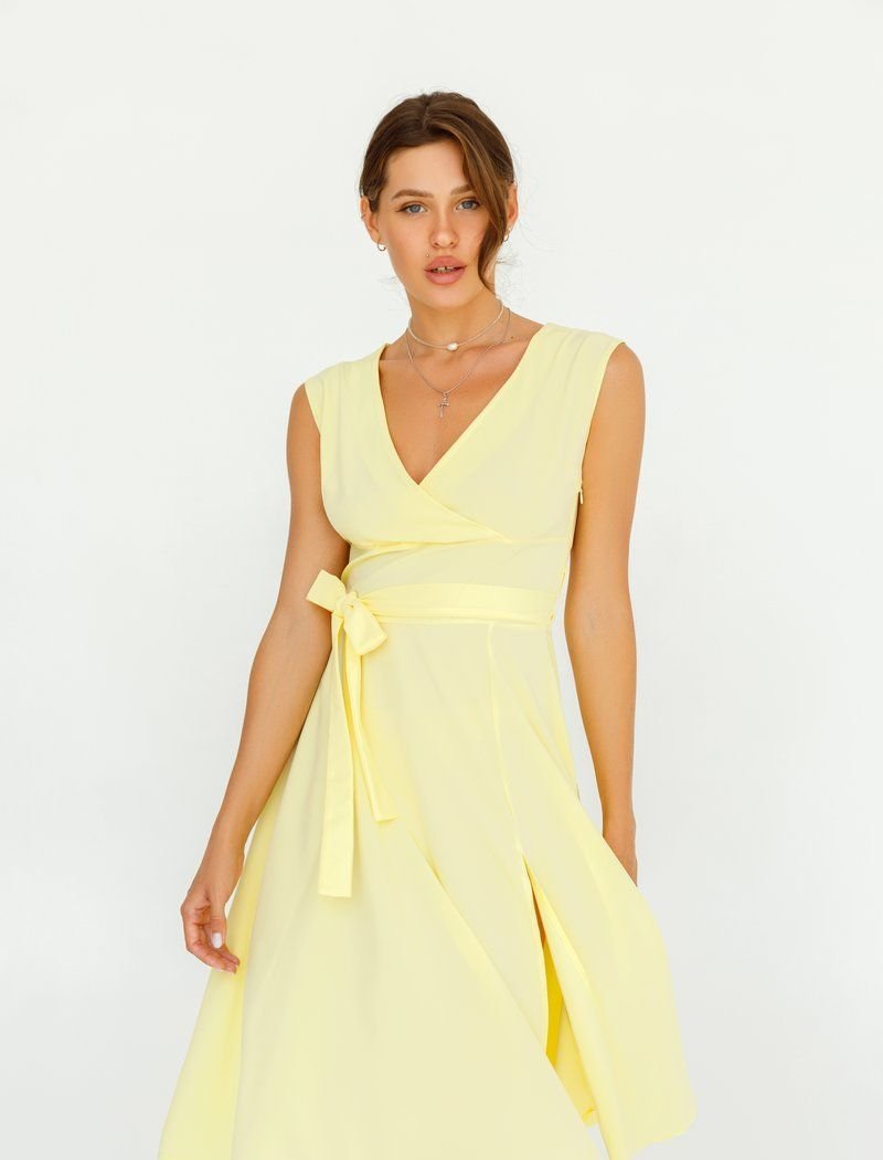 Delicate dress with a flared cut