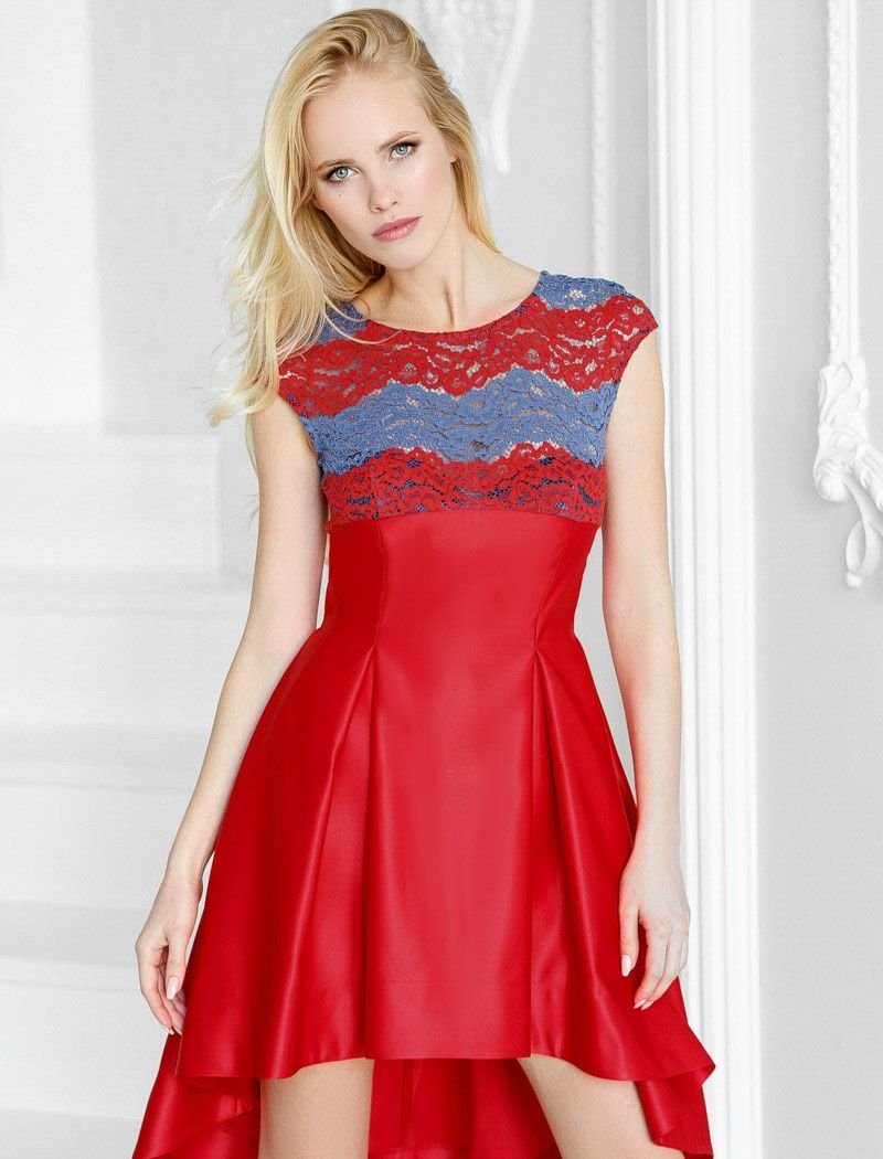 Bright cascade dress