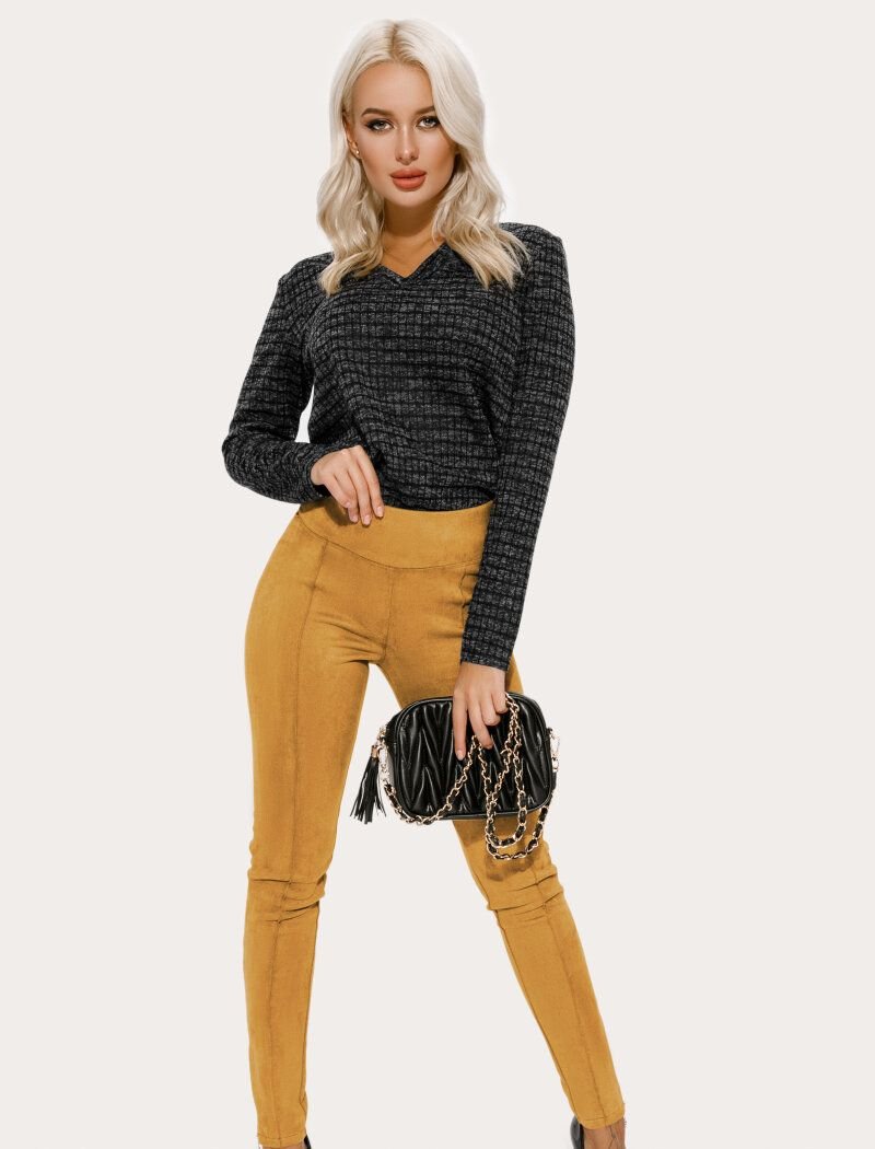 Bright suede trousers