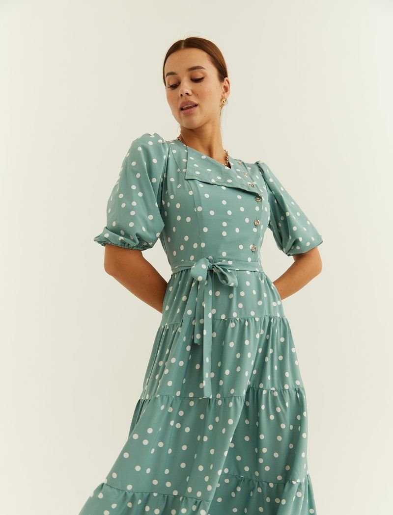 Mint Polka Dot Dress