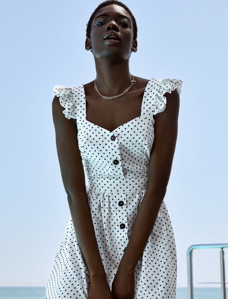 Mini sundress in pea print