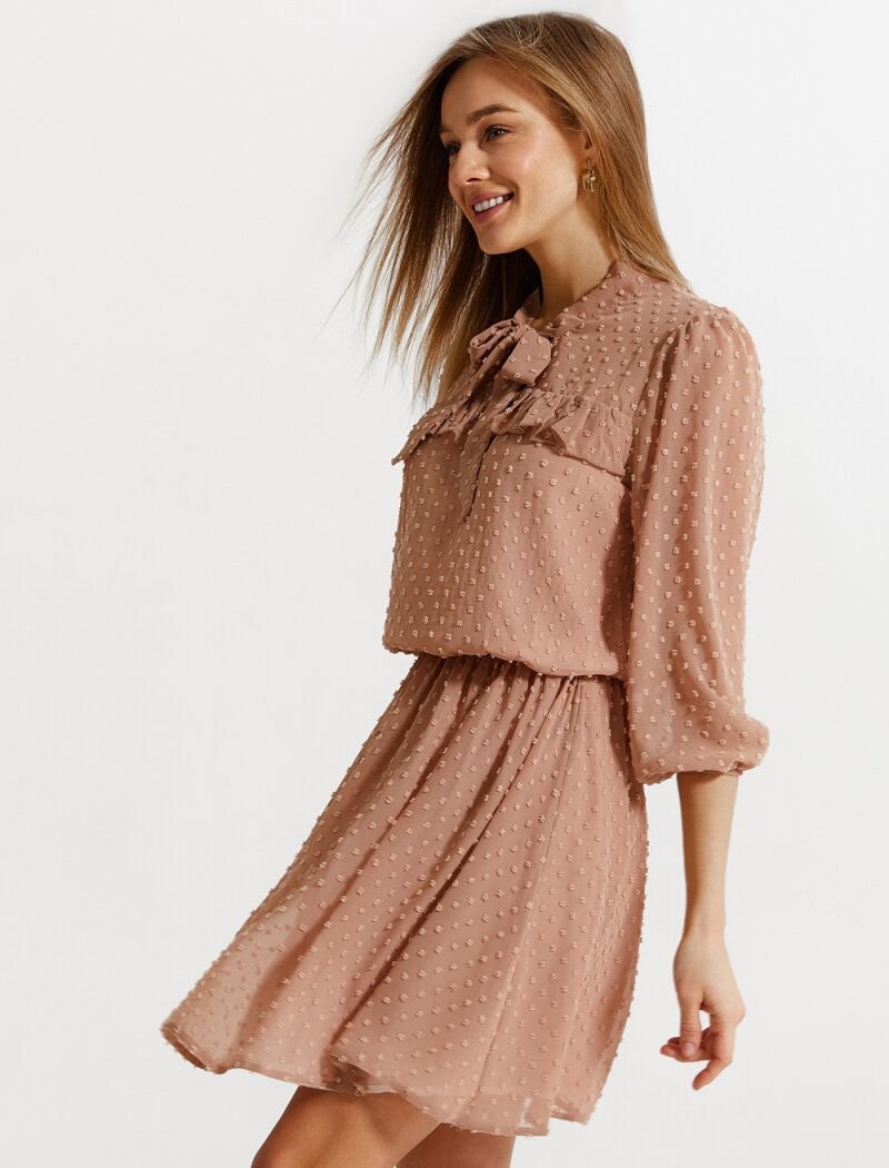 Dress with small polka dots